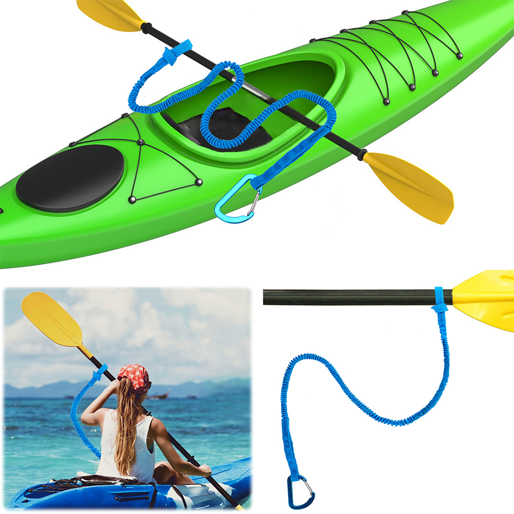 Fishing Kayak Paddle - 4~1PCS Kayak Paddle Leash Adjustable Stretchable