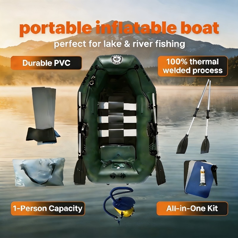 Fishing Kayak Inflatable - 1 Person Fishing Boat Cheap Inflatable
