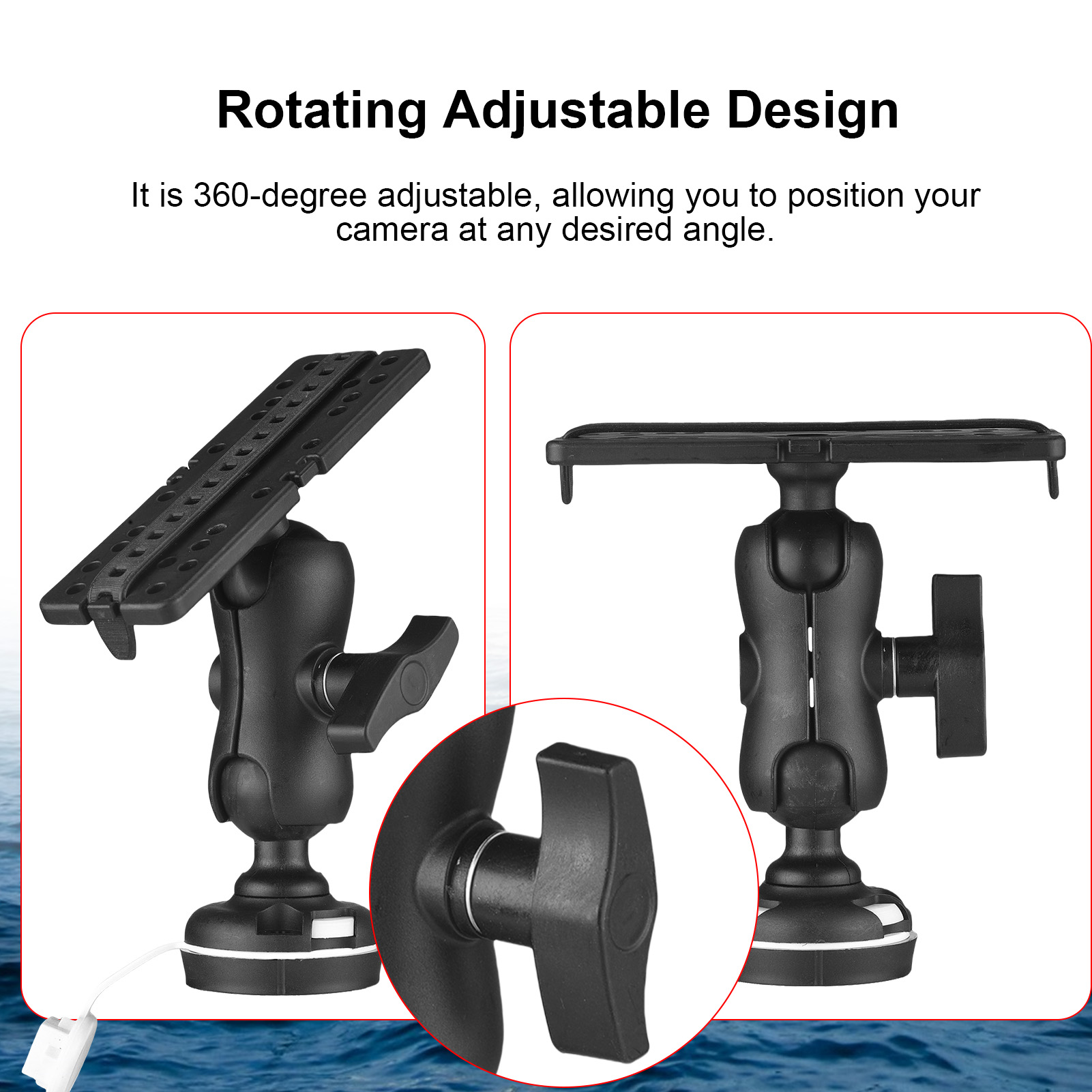 Fishing Kayak Fish Finder Mount - Fish Finder Mount with Rectangular Base