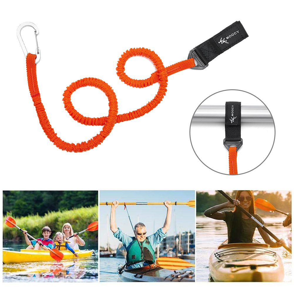 5-1PCS Elastic Kayak Canoe Pad - Fishing Kayak Paddle Leash 评论和价格