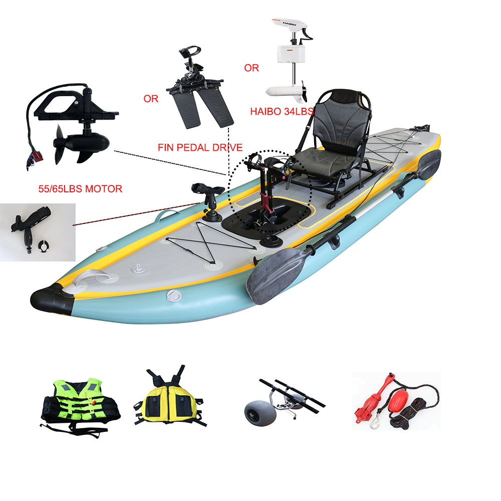 Pedal Propulsion Foldable Infl - Fishing Kayak Sit In 评论和价格