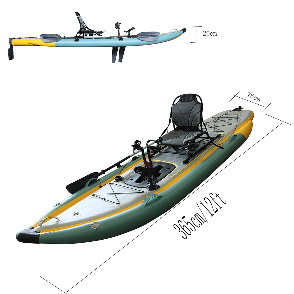 Pedal Propulsion Foldable Infl - Fishing Kayak Sit In 评论和价格