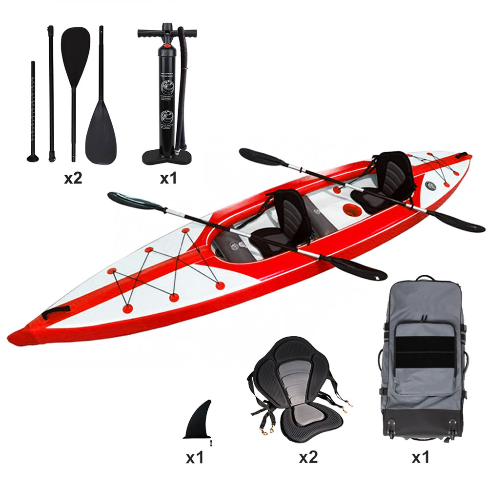 2 Person Drop Stitch Inflatabl - Fishing Kayak Sit In 评论和价格