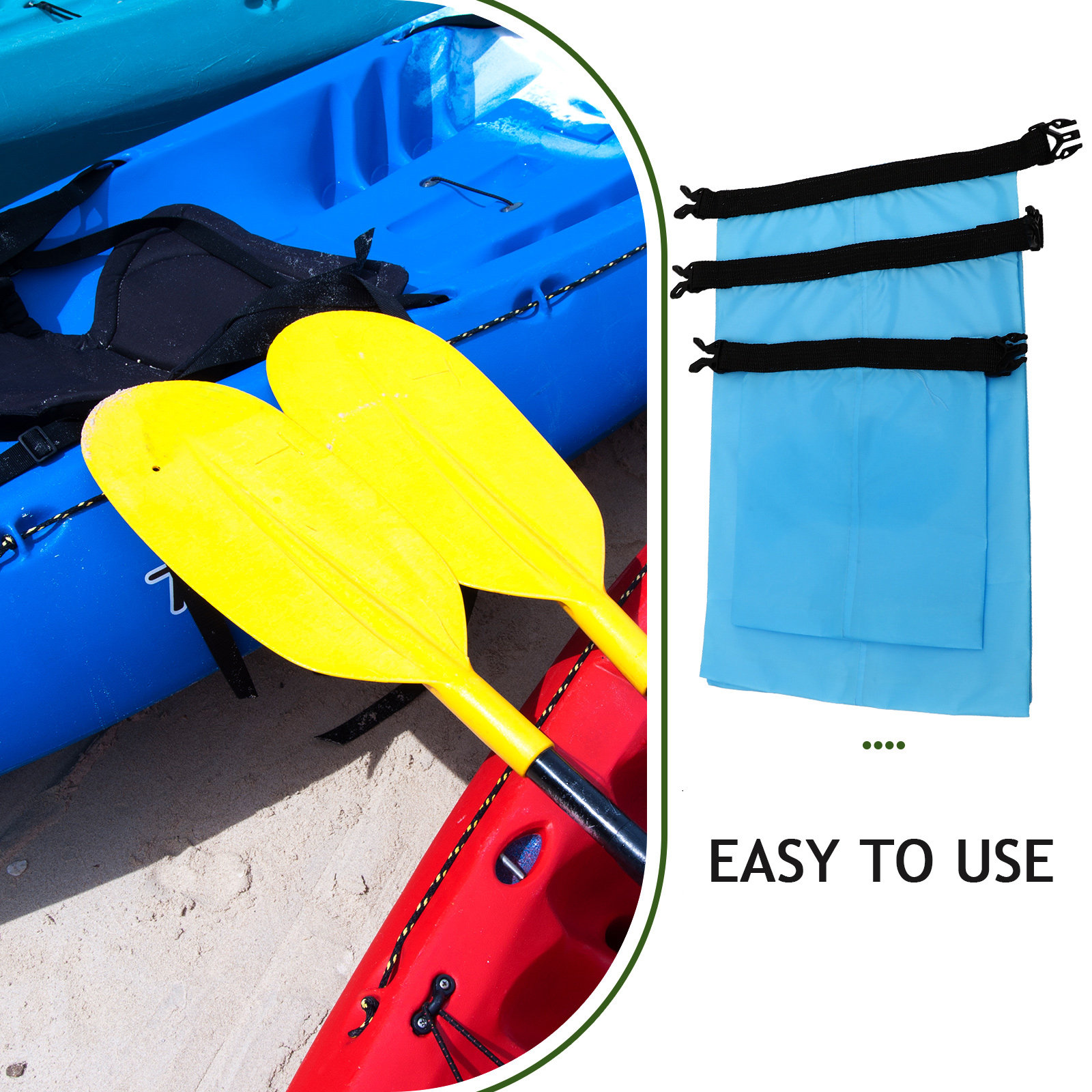 3Pcs Waterproof Dry Bag Set Li - Fishing Kayak Storage Bag 评论和价格