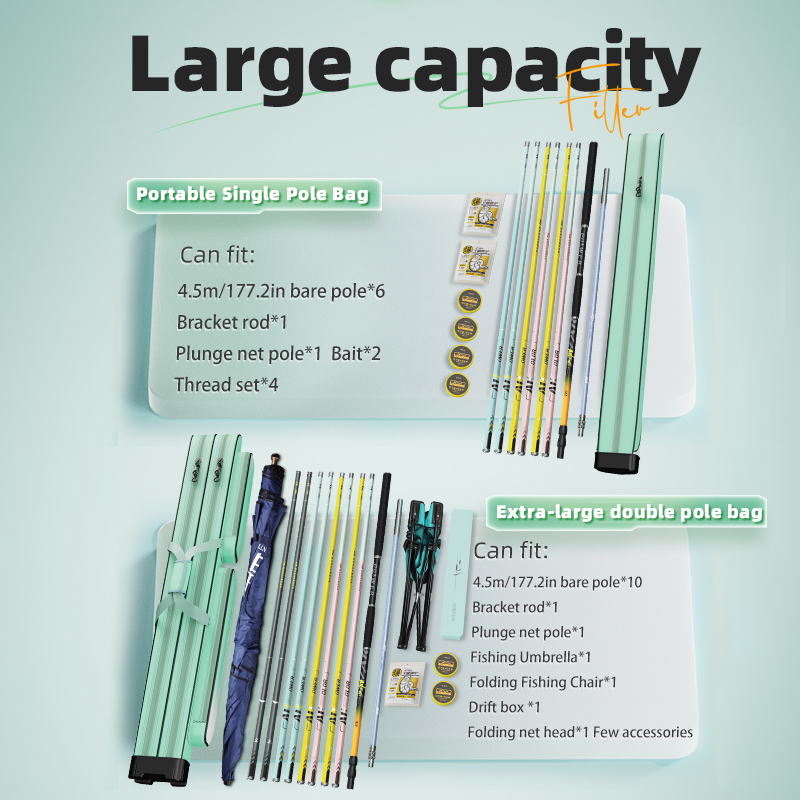 Waterproof Fishing Pole Bag, M - Fishing Kayak Storage Bag 评论和价格