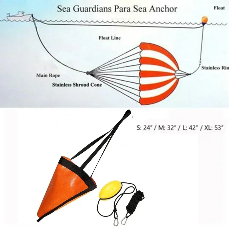 24/32/42/53'' Sea Drogue Ancho - Fishing Kayak Anchor 评论和价格