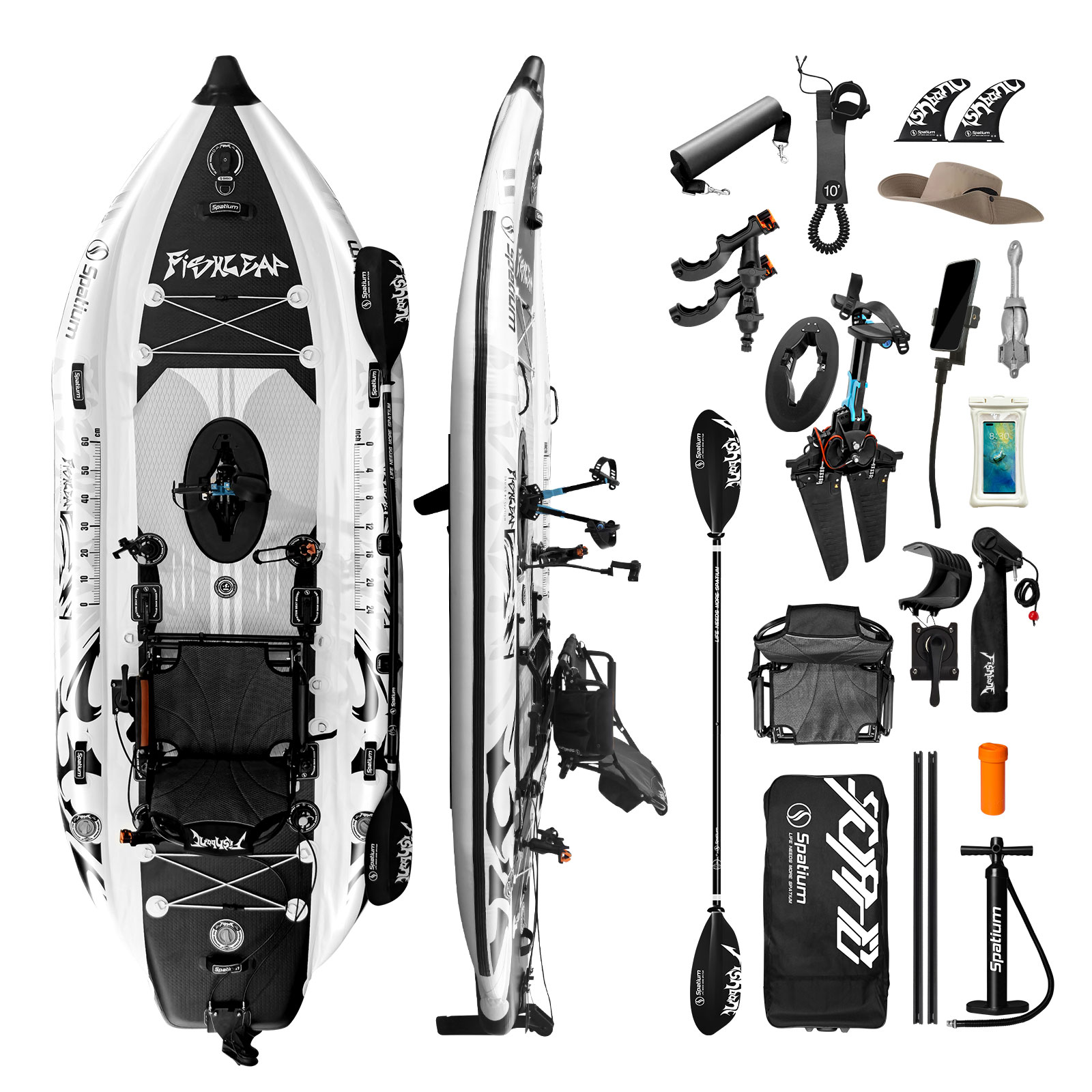Spatium 11.5ft Flipper Pedal D - Fishing Kayak Pedal Drive 评论和价格