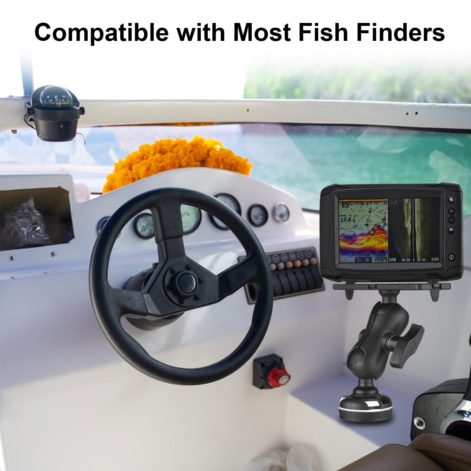 Fish Finder Mount with Rectang - Fishing Kayak Fish Finder Mount 评论和价格