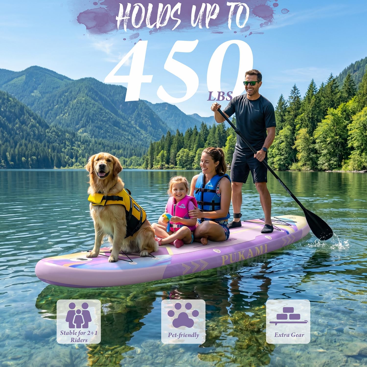 Extra Wide Inflatable Stand Up - Fishing Kayak Paddle 评论和价格